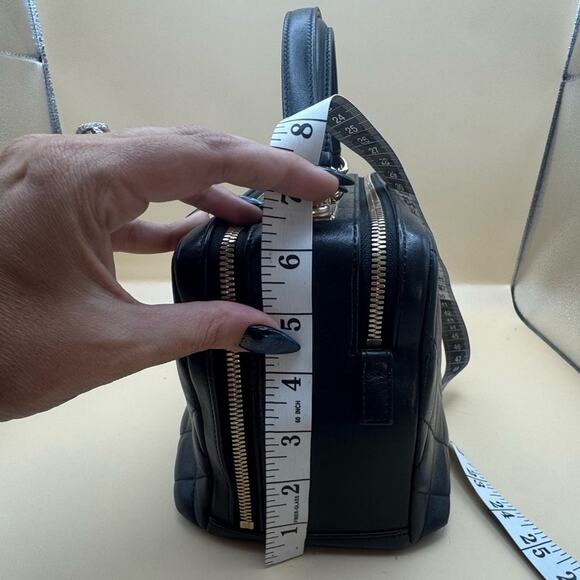 Chanel Lambskin Quilted Medium Trendy CC Bowling Bag Black Gold Hardware +Box - Picture 13 of 16